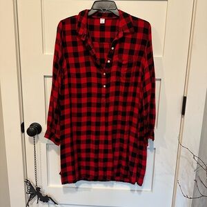 Old Navy Buffalo Plaid Tunic